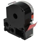 VHBW Epson LC-6YRN Etikettenband - 24 mm, Schwarz-Rot