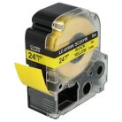 VHBW Epson LC-6WBW Etikettenband, 24 mm, Schwarz-Gelb