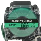 VHBW Epson LC-6GBP Etikettenband, 24 mm, Schwarz-Grün