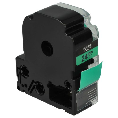 VHBW Epson LC-6GBP Etikettenband, 24 mm, Schwarz-Grün