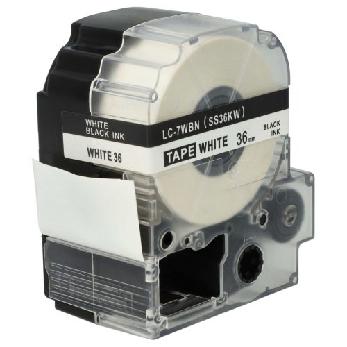 VHBW Epson LC-7WBN Label Tape - 36mm, Black-White