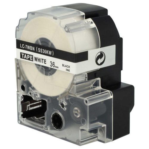 VHBW Epson LC-7WBN Label Tape - 36mm, Black-White