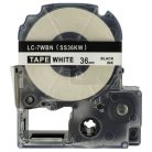 VHBW Epson LC-7WBN Label Tape - 36mm, Black-White