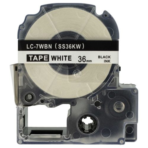 VHBW Epson LC-7WBN Label Tape - 36mm, Black-White