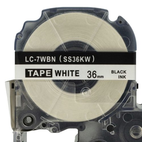 VHBW Epson LC-7WBN Label Tape - 36mm, Black-White