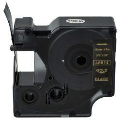 VHBW Dymo D1 Label Tape, 45814, 19 mm, Gold-Black