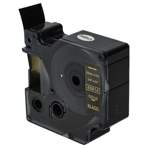 VHBW Dymo D1 Label Tape, 45814, 19 mm, Gold-Black