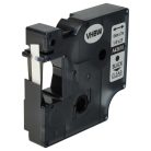 VHBW Dymo D1 Label Tape, 43610, 6 mm, Black-Clear