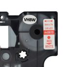 VHBW Dymo D1 Label Tape, 43615, 6 mm, Red-White