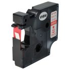 VHBW Dymo D1 Label Tape, 43615, 6 mm, Red-White