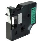 VHBW Dymo 43619 Label Tape, D1 - 6 mm, Black-Green