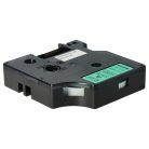 VHBW Dymo 43619 Label Tape, D1 - 6 mm, Black-Green