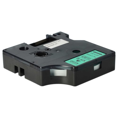 VHBW Dymo 43619 Label Tape, D1 - 6 mm, Black-Green
