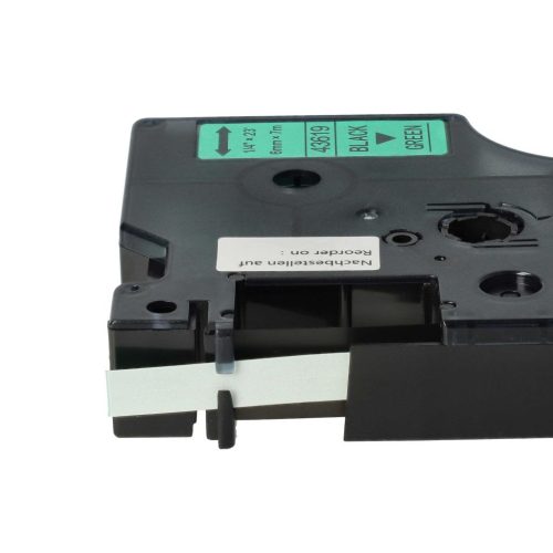 VHBW Dymo 43619 Label Tape, D1 - 6 mm, Black-Green