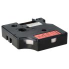 VHBW Dymo D1 40917 Label Tape - 9 mm, Black-Red