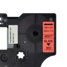 VHBW Dymo D1 40917 Label Tape - 9 mm, Black-Red