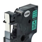 VHBW Dymo D1 Label Tape, 40919, 9mm, Black-Green