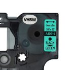 VHBW Dymo D1 Label Tape, 40919, 9mm, Black-Green