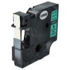 VHBW Dymo D1 Label Tape, 40919, 9mm, Black-Green