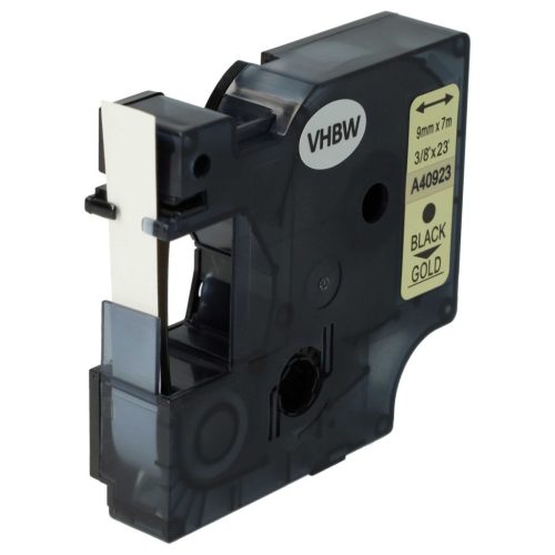VHBW Dymo D1 40923 Label Tape - 9mm - Black/Gold