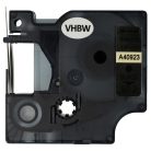 VHBW Dymo D1 40923 Label Tape - 9mm - Black/Gold