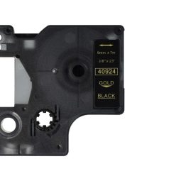 VHBW Dymo 40924 D1 Label Tape - 9 mm Gold-Black