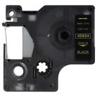 VHBW Dymo 40924 D1 Label Tape - 9 mm Gold-Black