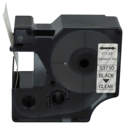 VHBW Dymo D1 Label Tape, 53710, 24mm, Black-Clear