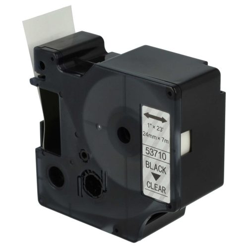 VHBW Dymo D1 Label Tape, 53710, 24mm, Black-Clear