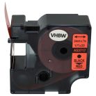 VHBW Dymo D1 Label Tape, 53717, 24 mm, Black-Red