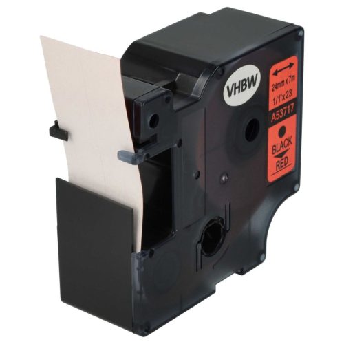VHBW Dymo D1 Label Tape, 53717, 24 mm, Black-Red