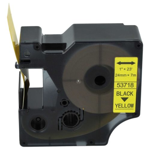 VHBW Dymo D1 Label Tape, 53718, 24mm, Black-Yellow