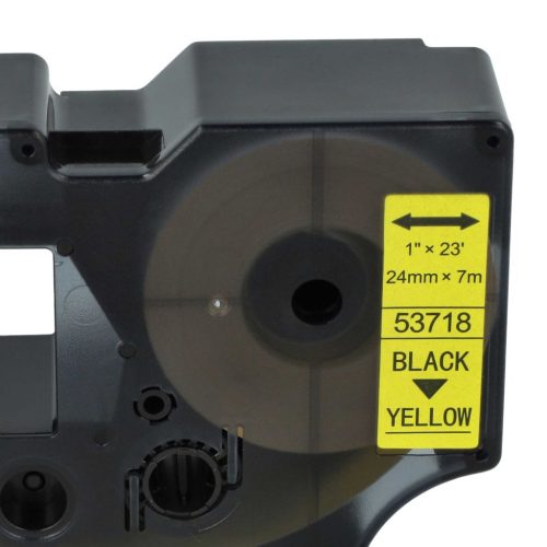 VHBW Dymo D1 Label Tape, 53718, 24mm, Black-Yellow