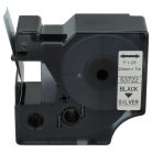 VHBW Dymo D1 Label Tape, 53722, 24 mm, Black-Silver