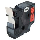 VHBW Dymo 45807 Label Tape, D1 - 19mm, Black-Red
