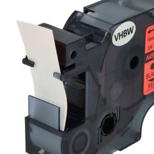 VHBW Dymo 45807 Label Tape, D1 - 19mm, Black-Red