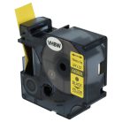 VHBW Dymo D1 Label Tape, 45808, 19 mm, Black-Yellow