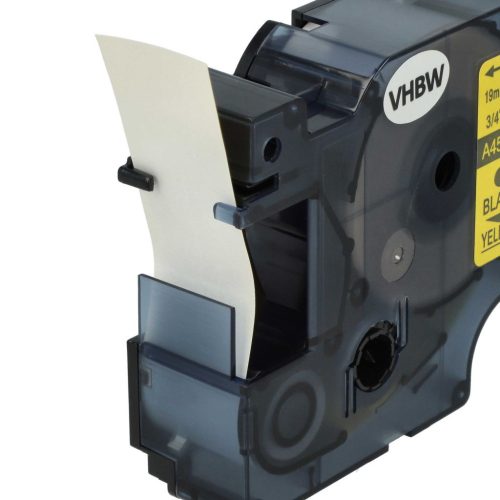 VHBW Dymo D1 Label Tape, 45808, 19 mm, Black-Yellow