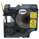 VHBW Dymo D1 Label Tape, 45808, 19 mm, Black-Yellow