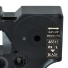 VHBW Dymo 45811 Label Tape D1, 19 mm, White-Black