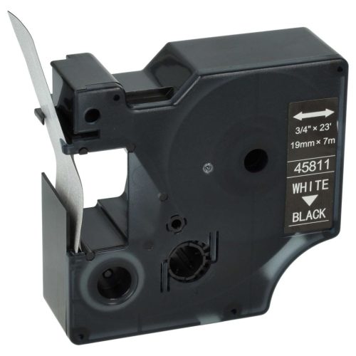 VHBW Dymo 45811 Label Tape D1, 19 mm, White-Black