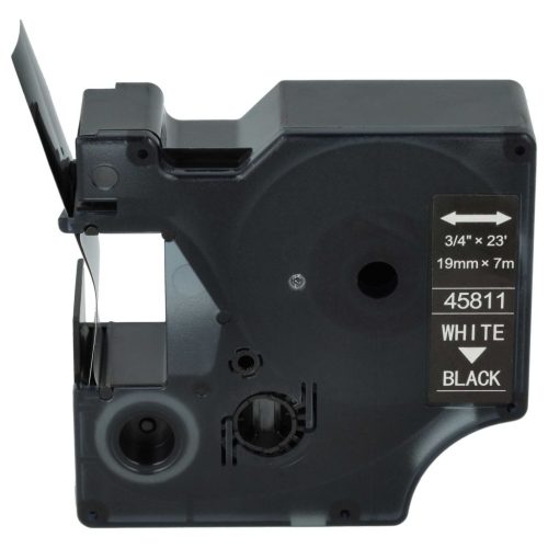 VHBW Dymo 45811 Label Tape D1, 19 mm, White-Black