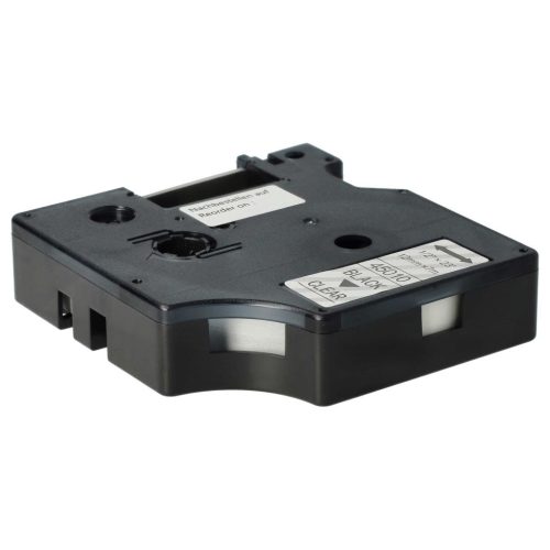 VHBW Dymo D1 Label Tape, 45010, 12 mm, Black-Clear