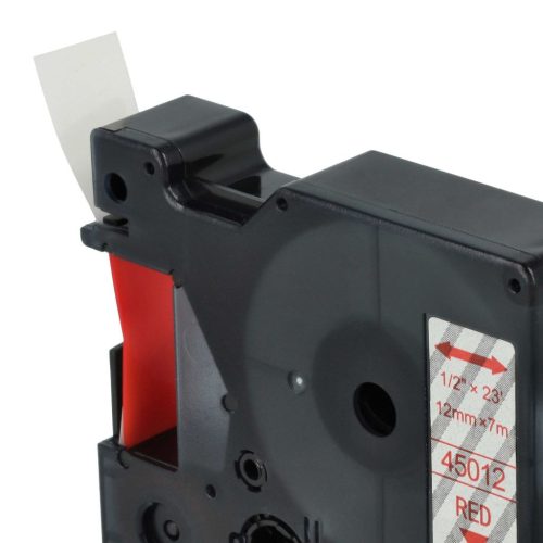 VHBW Dymo D1 Label Tape, 45012, 12 mm, Red-Clear