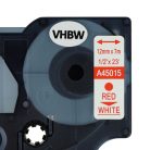 VHBW Dymo 45015, D1 Label Tape - 12 mm, Red-White