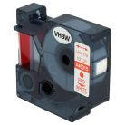 VHBW Dymo 45015, D1 Label Tape - 12 mm, Red-White