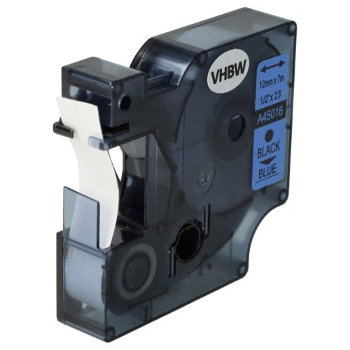 VHBW Dymo D1 Label Tape, 45016, 12mm, Black-Blue