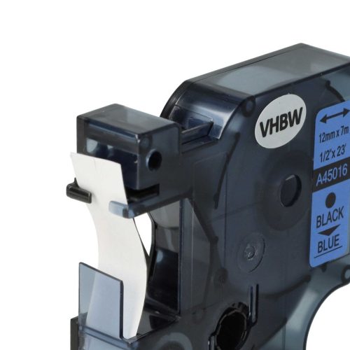 VHBW Dymo D1 Label Tape, 45016, 12mm, Black-Blue