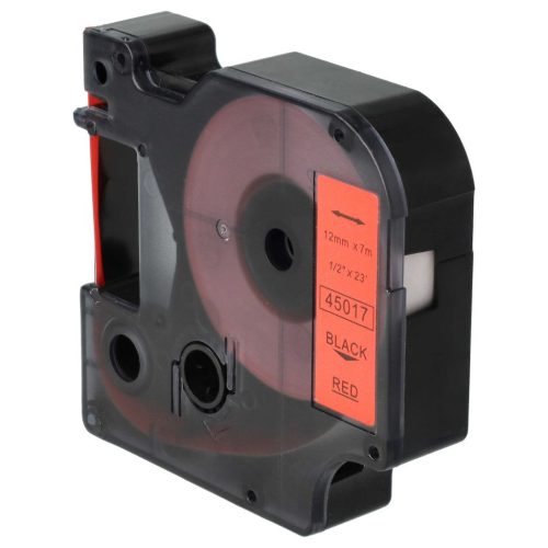 VHBW Dymo 45017 Label Tape, D1 - 12 mm, Black-Red