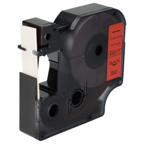 VHBW Dymo 45017 Label Tape, D1 - 12 mm, Black-Red